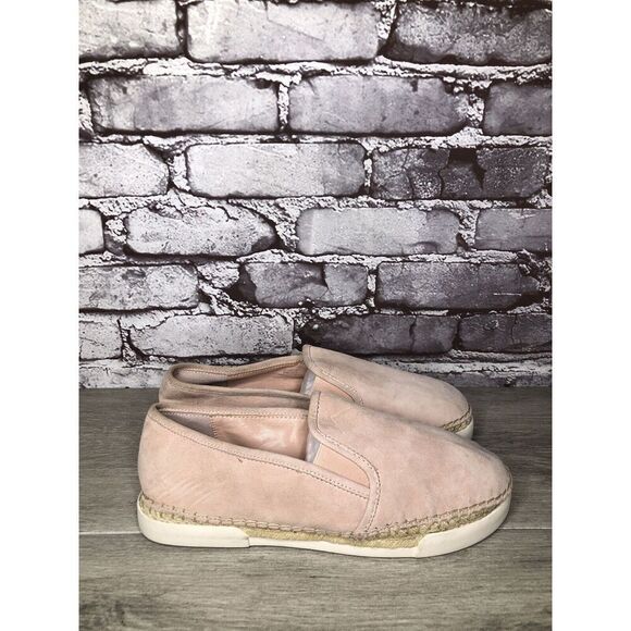 VINCE CAMUTO Tambie Blush Pink Suede Leather Espadrille Loafers Women 8M US/38.5 - Picture 5 of 16